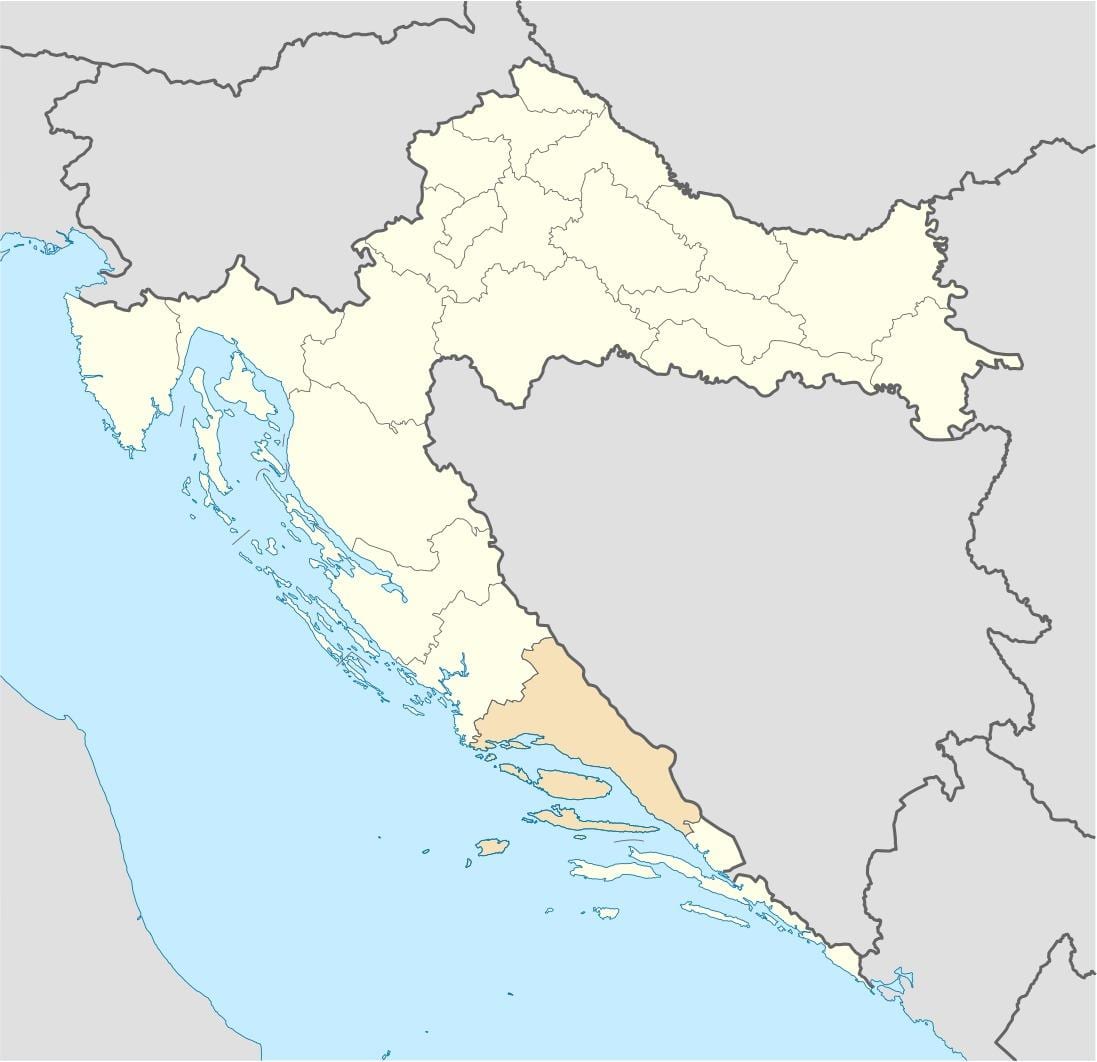 քարտեզ далмация Խորվաթիա