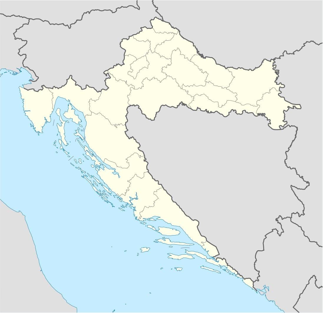 որտեղից Խորվաթիայի քարտեզի վրա