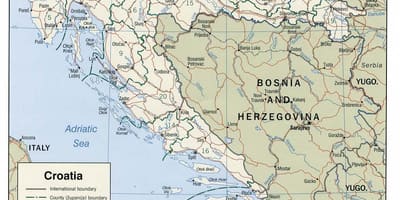 Խորվաթական նավահանգիստների քարտեզի վրա