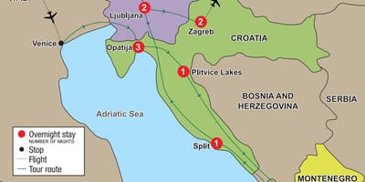 Քարտեզ опатии Խորվաթիա