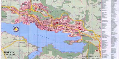 Քարտեզ шибеник Խորվաթիա