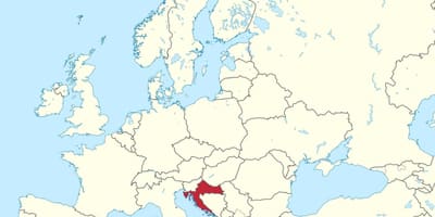 Խորվաթիա Եվրոպայի քարտեզի