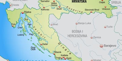 Հյուսիսային Խորվաթիա քարտեզ