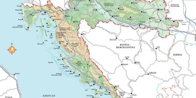 Split անում Խորվաթիայի քարտեզի վրա