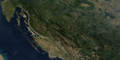 Քարտեզ արբանյակ է Խորվաթիա 