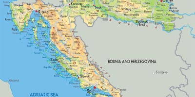 Քարտեզ գետի Խորվաթիայի 