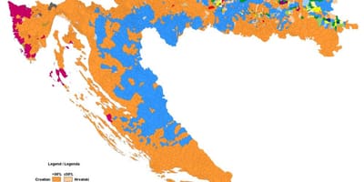 Քարտեզ էթնիկ քարտեզի Խորվաթիայի