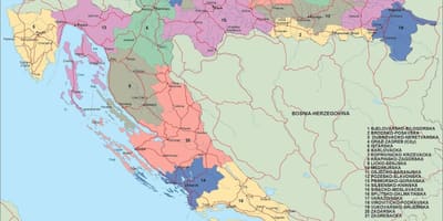 Քարտեզը վեկտոր Խորվաթիա քարտեզ 