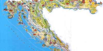 Վայրերը Խորվաթիայի քարտեզի վրա
