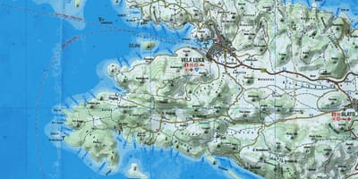 Քարտեզ korcula Խորվաթիա